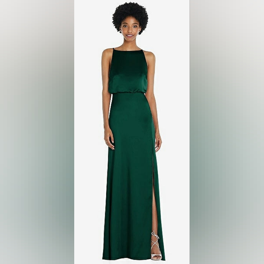 NWT Dessy Collection by Vivian Diamond Size 6 Dress Evergreen
